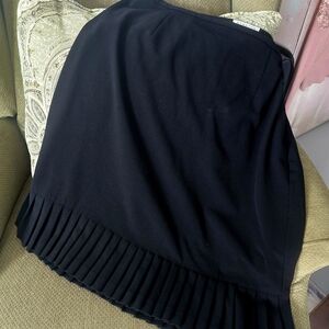 Emma James Black Pencil Skirt with Pleated Hem